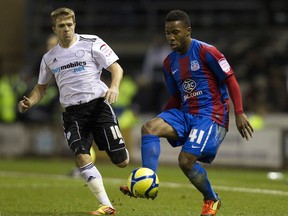 Mustapha Dumbuya playing for Crystal Palace against Derby in the FA Cup. Dumbuya is currently training with the Whitecaps as he explores his options. (Getty Images)