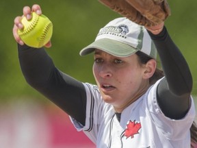 Douglas College pitcher Kyla Myre has battled personal adversity to lead her Royals into the NWAACC championships Friday through Monday in Portland. (Ward Perrin, PNG photo)