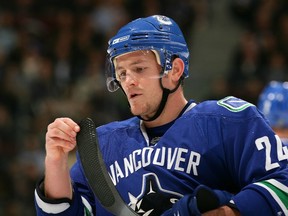 Matt Cooke when he was a member of the Vancouver Canucks in 2007. Getty Images file photo.
