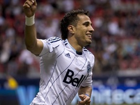 Whitecaps forward Camilo is the MLS player of the week after two goals and an assist in a 3-1 win over Chivas USA on Wednesday. (THE CANADIAN PRESS/Jonathan Hayward)