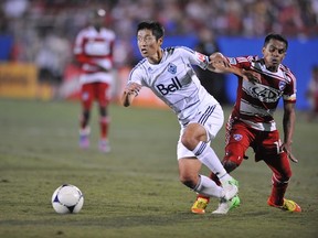 Whitecaps fullback Y.P. Lee appears ready for a rest as the squad heads to D.C. United and Sporting Kansas City this weekend (Getty Images).