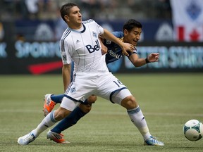 Vancouver Whitecaps' Johnny Leveron has been called up to the Honduran national team. The club says he won't miss Wednesday's Caps-Chivas game at B.C. Place. (THE CANADIAN PRESS/Darryl Dyck)