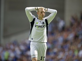 David Ousted of Randers FC in action during the Danish Cup Final between Randers FC and Esbjerg fB held on May 9, 2013 at the Parken Stadium in Copenhagen, Denmark. (Photo by Bjorn Lindgren/EuroFootball/Getty Images)