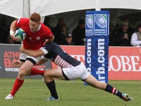Connor Braid was a key man at the back for Canada vs the USA, he'll be leaned on again vs Fiji (Judy Teasdale/IRB)