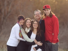 Ken Olynyk gathered for a portrait with his family this past Easter in Kamloops. Left to right: wife Arlene, daughters Maya and Jesse, Ken, son Kelly. (Olynyk family photo)