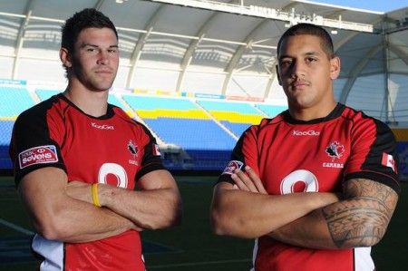 Justin Douglas and former Canada U20 star Mike Fulailefau are two of Rugby Canada's young guns in the Rugby World Cup Sevens squad. (Rugby Canada photo)