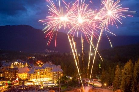 Fireworks over Whistler Village