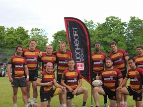 Ben Gollings and his champion Old Puget Sound Beach squad at the Vancouver 7s (Davin Carter/Vancouver 7s)