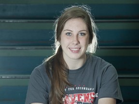 Katie Devaney of Port Coquitlam's Terry Fox Secondary begins her CIS volleyball career in the fall at Langley's Trinity Western University. (Richard Lam, PNG photo)