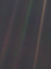 The “pale blue dot” taken by Voyager 1. Can you spot Earth?
