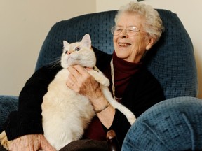 Mary Milligan was among seven tenants with pets at Emerald Terrace Apartments given eviction notices by Hollyburn Properties in 2009. (Gerry Kahrmann/PNG FILES)