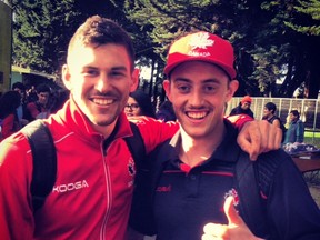 Justin Douglas and James Pitblado have everything to smile about after going 3-0 in the pool round at the Junior World Rugby Trophy (James Pitblado photo)