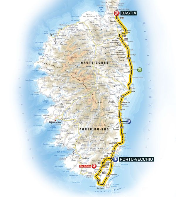 Tour de France Stage 1 Map
