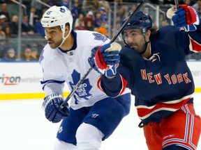 The Canucks have reportedly signed Benn Ferriero, right,  of the New York Rangers
(Photo by Jim McIsaac/Getty Images)