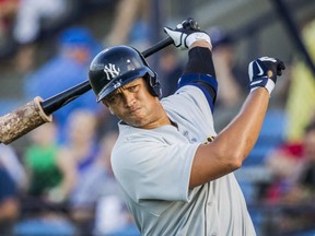 Alex Rodriguez during a rehab assignment with the Trenton Thunder in July 2013.