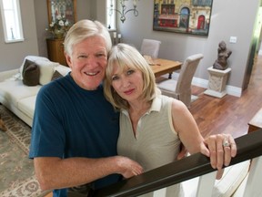 Ken Smith, here with his wife Liz Johnson at their home in Surrey, has been unable to become a Canadian citizen because his Canadian father and British mom were not married when he was born in England during the Second World War. (Arlen Redekop/PNG)