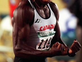 Donovan Bailey at the 1996 Olympics.