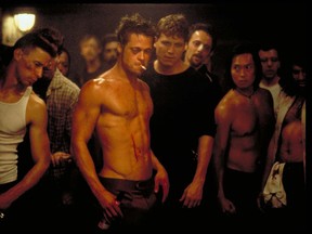 Brad Pitt stars in David Fincher's 1999 film Fight Club, based on Chuck Palahniuk's book of the same title. The film features arguably one of the most well soundtracked scenes in Hollywood film. (GOOGLE IMAGES)