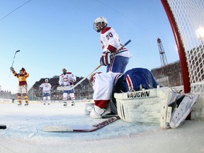 The Calgary Flames and Montreal Canadiens took part in the NHL's Heritage Classic at McMahon Stadium in Calgary in 2011. Getty Images file photo.