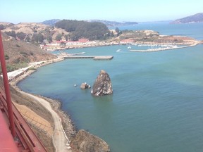 View from a look out on the Golden Gate Bridge