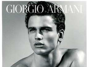 Former Courtenay-G.P. Vanier high school basketball standout Simon Nessman is the face of Giorgio Armani. (Bruce Weber photo)