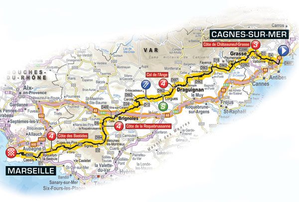 Tour de France 2013 Stage 5 Map