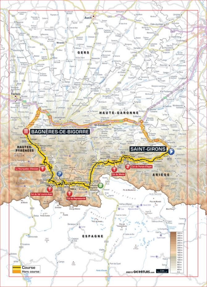 Tour de France Stage 9 Map