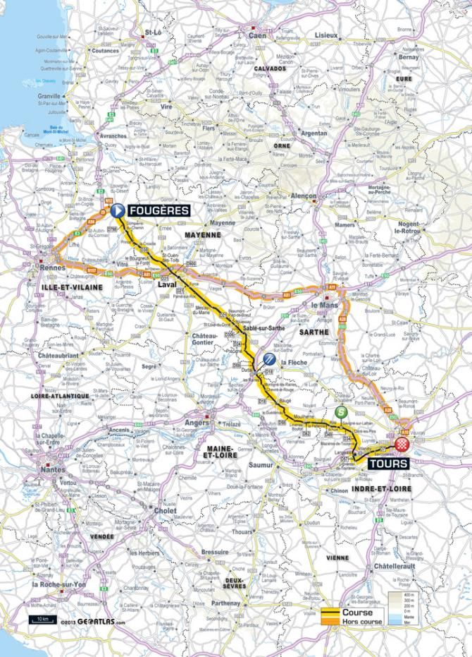 Tour de France 2013 Stage 12 Map
