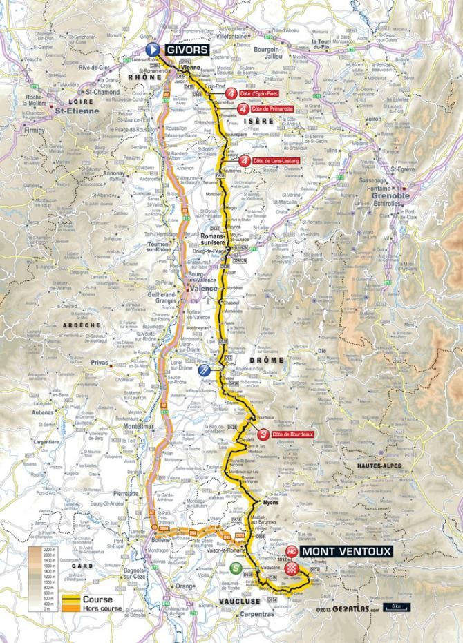 Tour de France Stage 15 Map