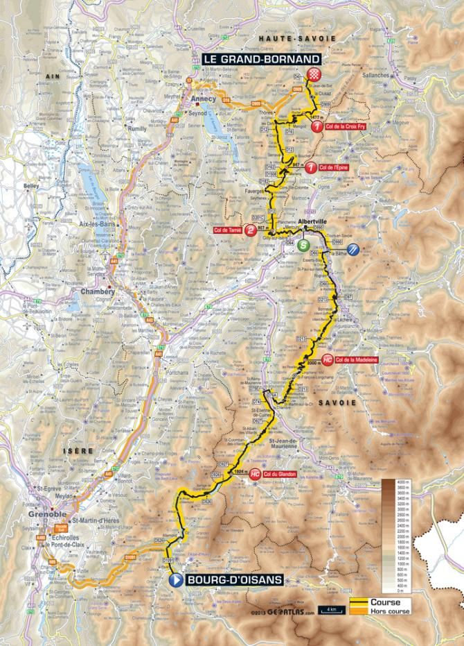 Tour de France Stage 19 Map