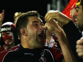 Jamie Cudmore is out of the Canadian lineup with a broken hand. Canada plays the USA in a Rugby World Cup qualifying match on Saturday at BMO Field. (Photo by Hannah Johnston/Getty Images)