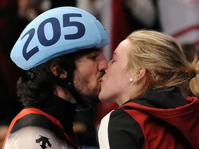 Charles Hamelin and Marianne St-Gelais at the Vancouver Olympics. Getty Images file photo.
