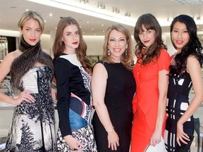 Lisa Tant and models at the Holt Renfrew Fall Trend Presentation