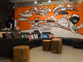 HootSuite lobby mural