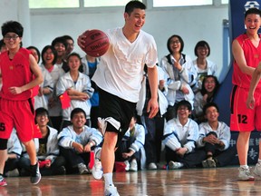 Basketball player Jeremy Lin in China in 2011.