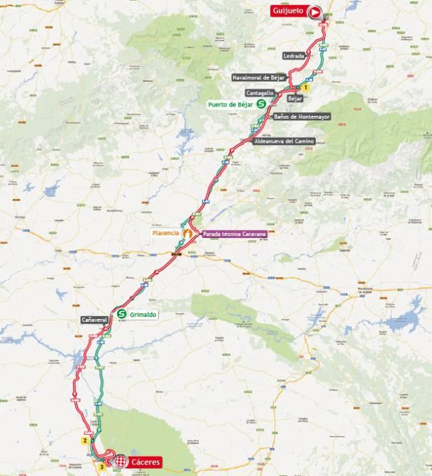 Vueta a Espana 2013 Stage 6 Map