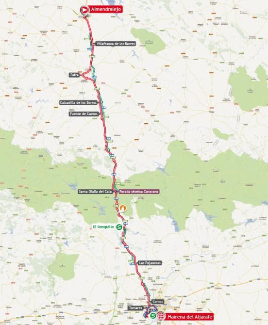 Vuelta a Espana 2013 Stage 6 map