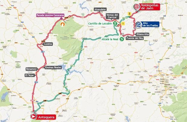 Vuelta a Espana 2013 Stage 9 Map