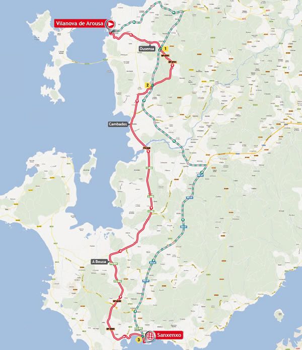 Vuelta a Espana Stage 1 Map
