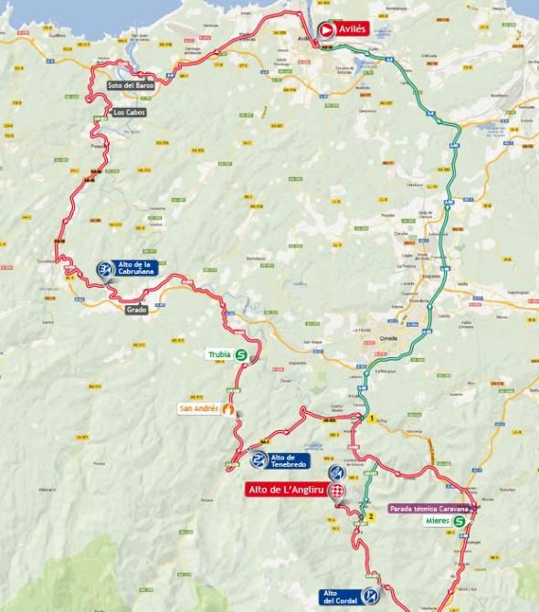 Vuelta a Espana 2013 Stage 20 Map