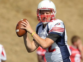 Playing for his third school in three seasons following a stellar high school career in Scottsdale, Ariz., Ryan Stanford will start at quarterback for the Simon Fraser Clan when the 2013 GNAC campaign opens Saturday night in California against the Humboldt State Lumberjacks. (Ron Hole, Simon Fraser athletics)