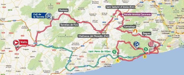 Vuelta a Espana 2013 Stage 134 Map