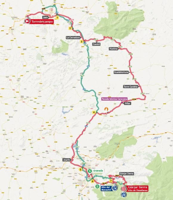 Vuelta a Espana 2013 Stage 10 Map