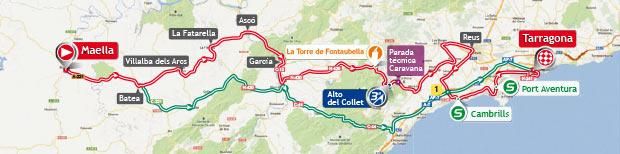 Vuelta a Espana 2013 Stage 12 Map