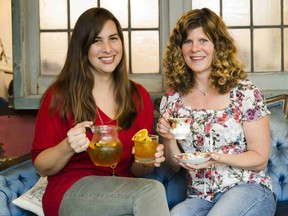 Terri Tatchell and Renee Iaci in their tea shop. Photo by Lelinh Du