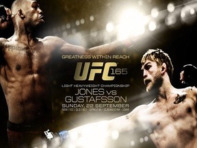 For some reason it looks like Gustafsson is delivering the most heroic looking low blow of all time....