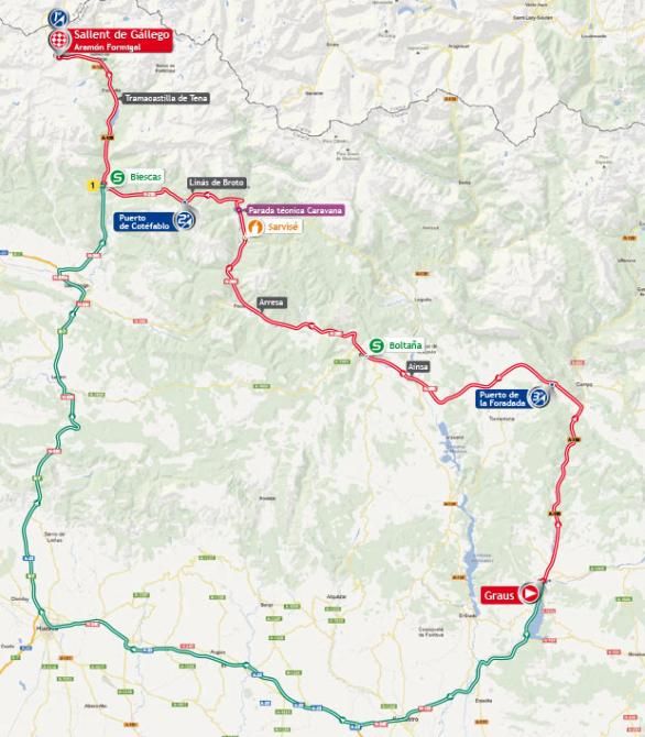 la Vuelta 2013 Map Stage 16