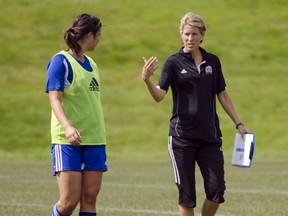 First-year UBC women's head soccer coach Andrea Neil has her team taking a 7-0-3 record into the final weekend of the regular season. (Wilson Wong, UBC athletics photo)