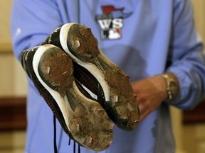 Koji Uehara's shoes are on their way to Cooperstown. Here's hoping they don't clean them first.