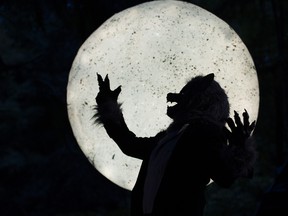 A werewolf in a scene from classic monster movies is the theme for this year's Stanley Park Halloween Ghost Train (Gerry Kahrmann / PNG staff photo)
